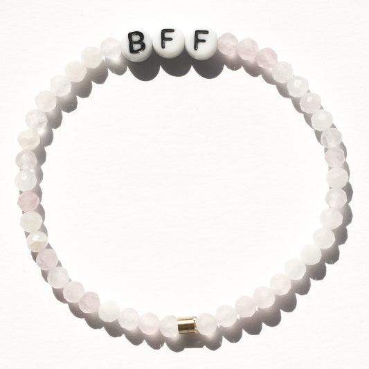 BFF bracelet in rose quartz