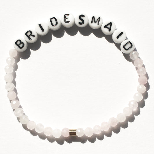BRIDESMAID bracelet in rose quartz