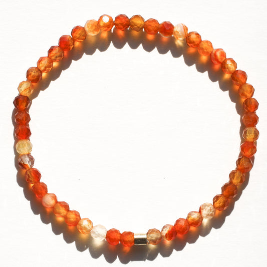Carnelian stones-only bracelet