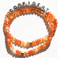 Carnelian stones-only bracelet with CONFIDENT bracelet in carnelian