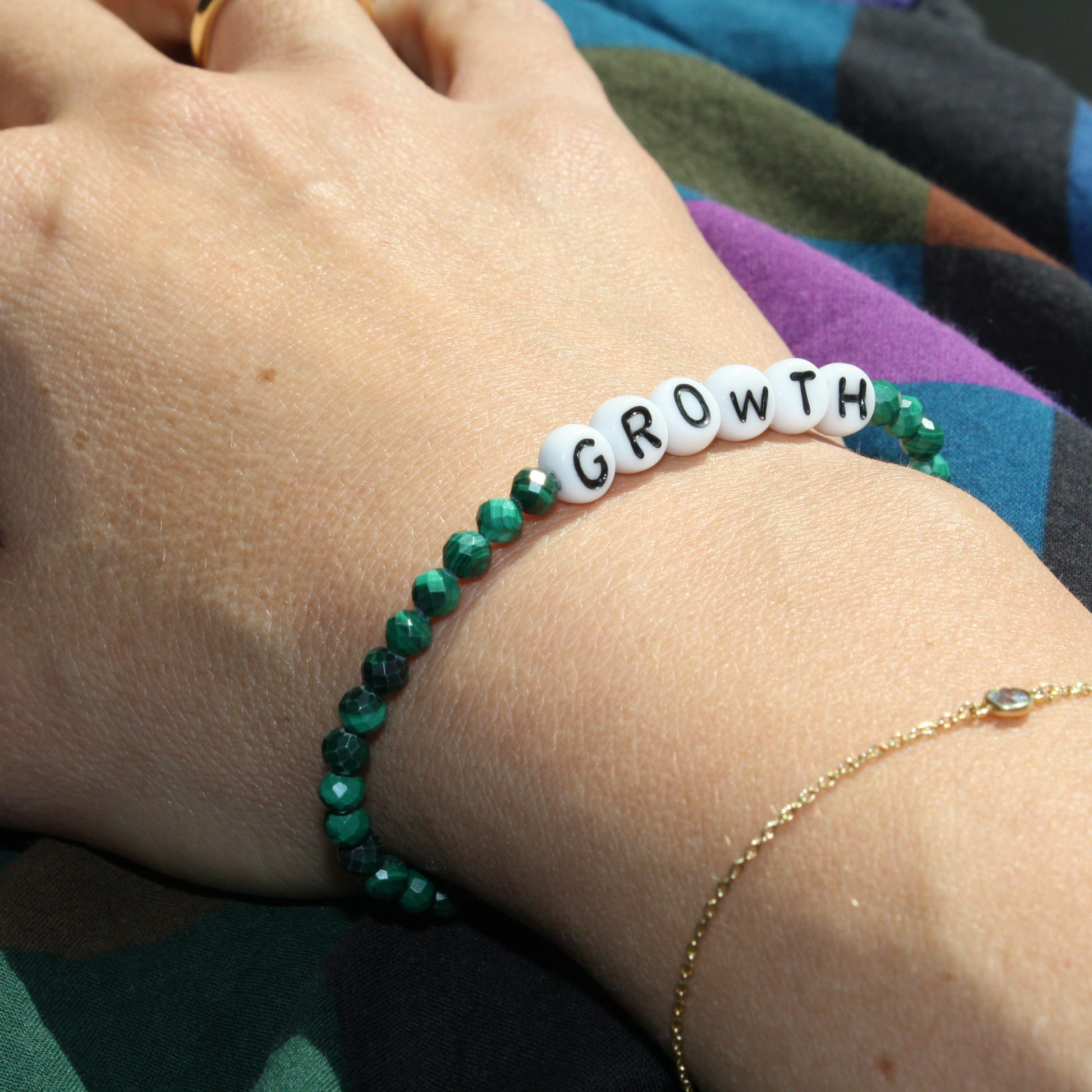 GROWTH bracelet in malachite
