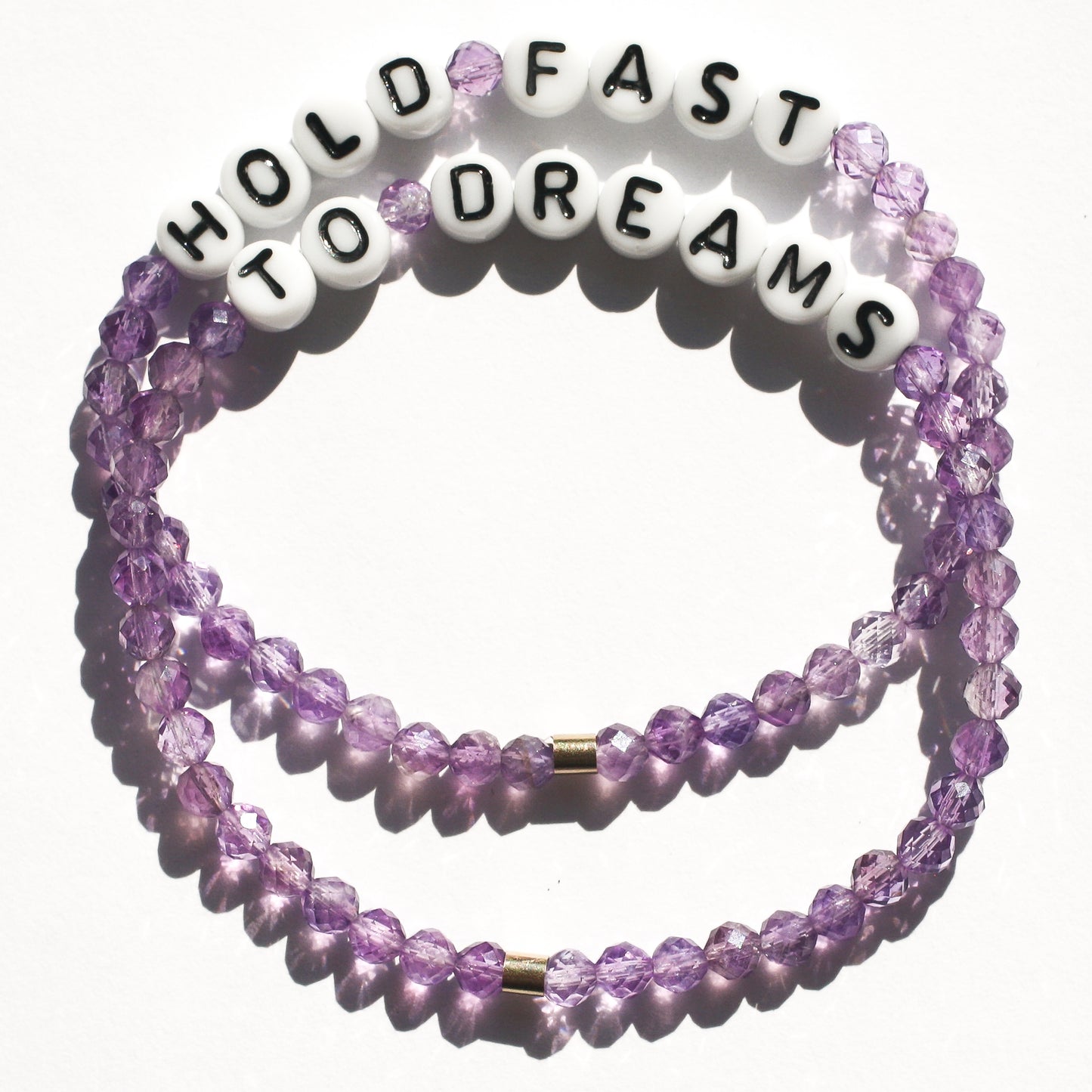 HOLD FAST TO DREAMS bespoke bracelet in amethyst
