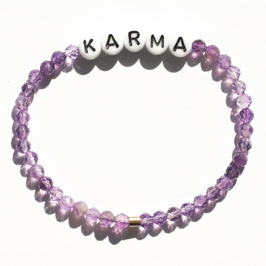 Karma bespoke bracelet in amethyst