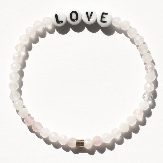 LOVE bracelet in rose quartz