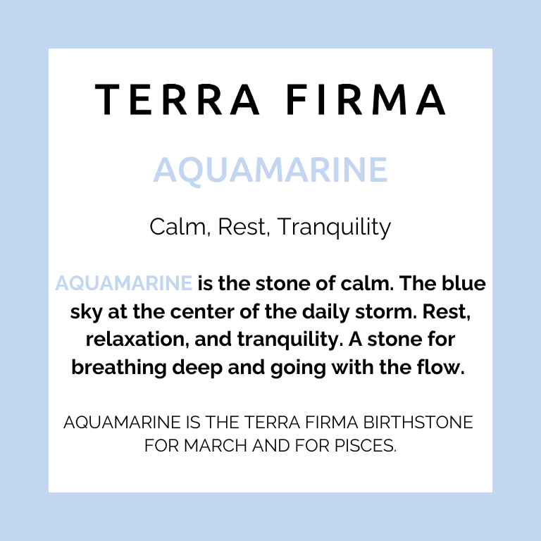 Aquamarine stone information card
