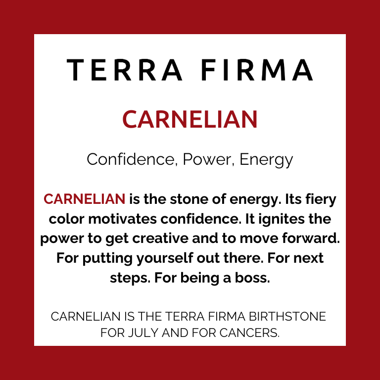Carnelian stone information card