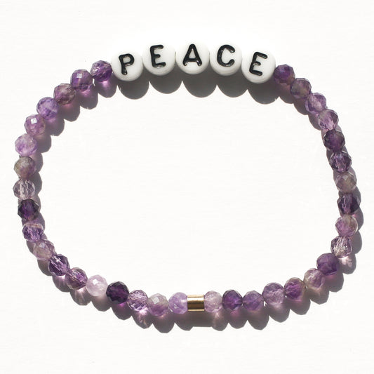 PEACE bracelet in amethyst