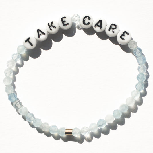 TAKE CARE bracelet in aquamarine