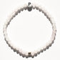 Bespoke P initial bracelet in rose quartz