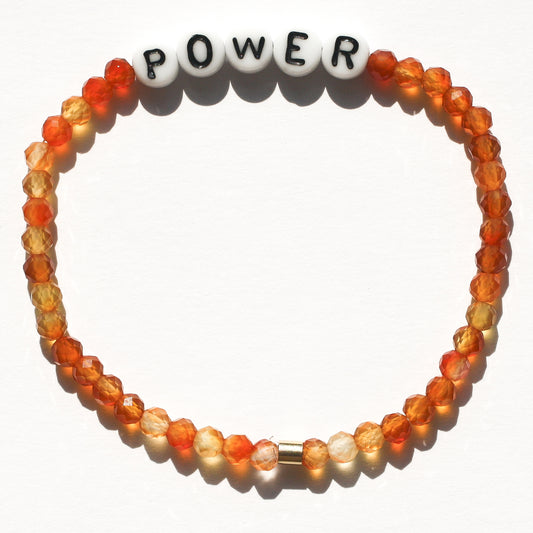 POWER bracelet in carnelian