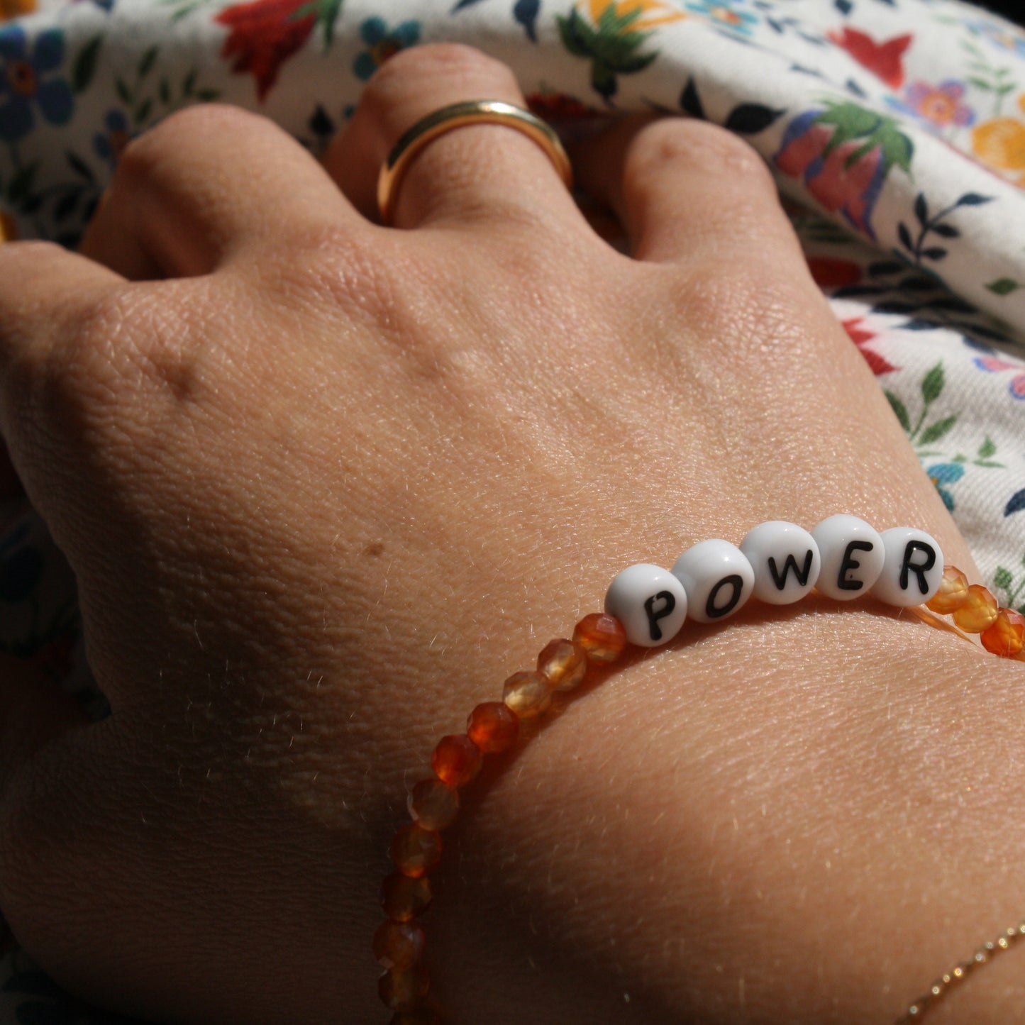 POWER bracelet in carnelian