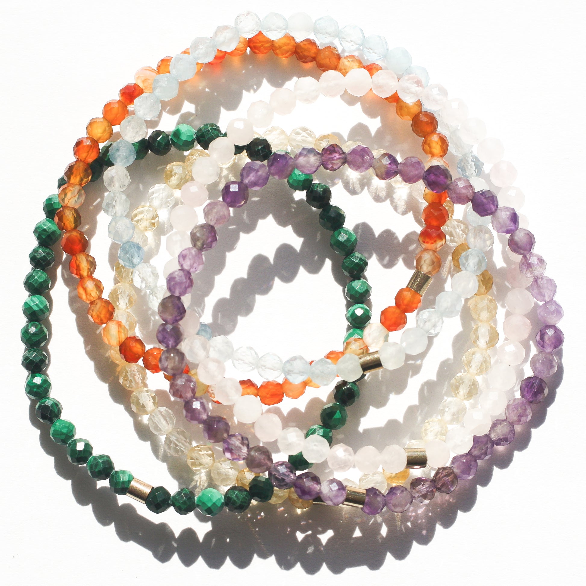 Pile of stone bracelets